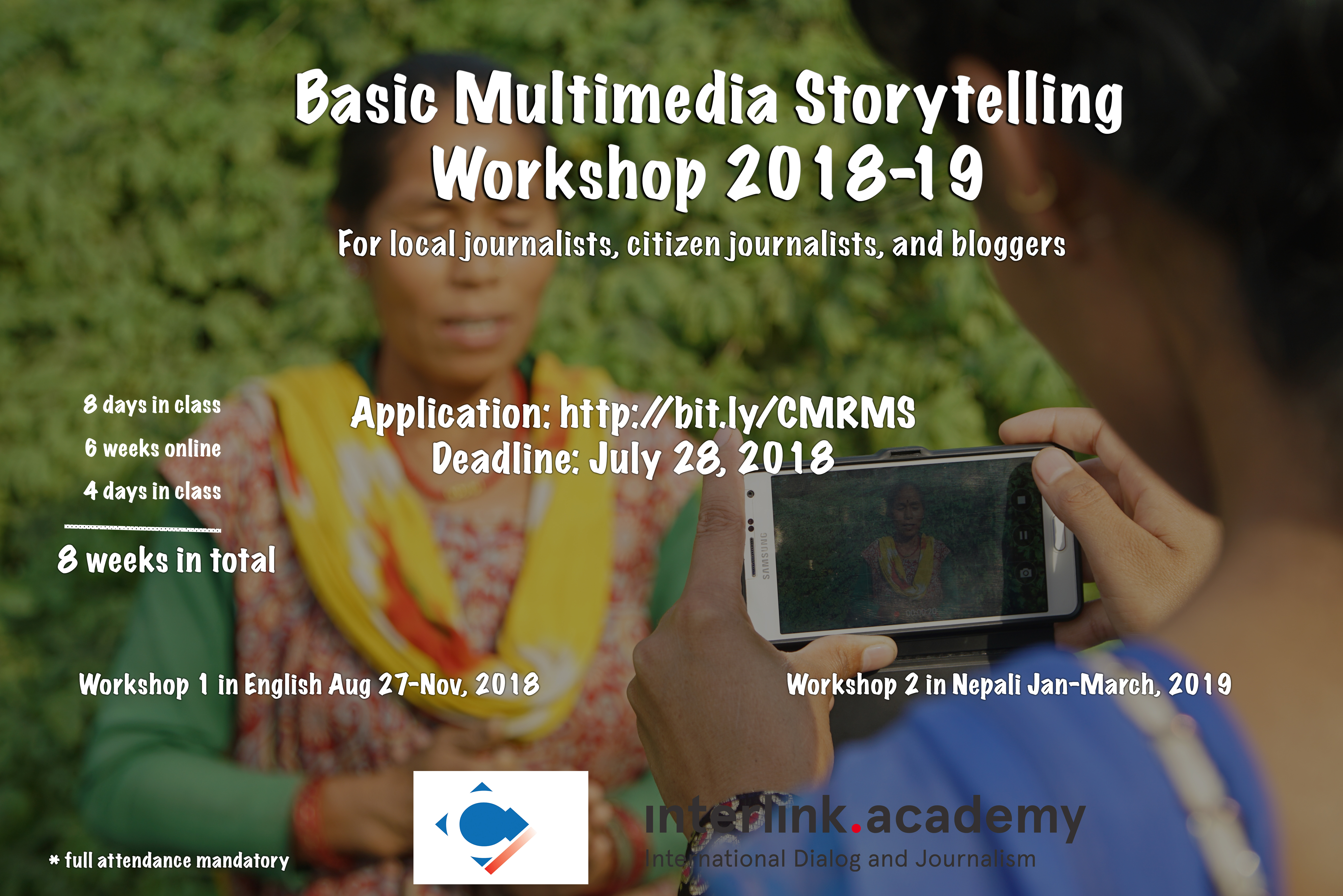 Call for Application: Basic Multimedia Storytelling Workshop 2018-19