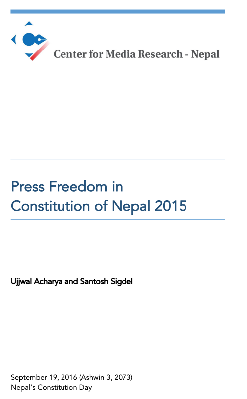 Press Freedom in  Constitution of Nepal 2015